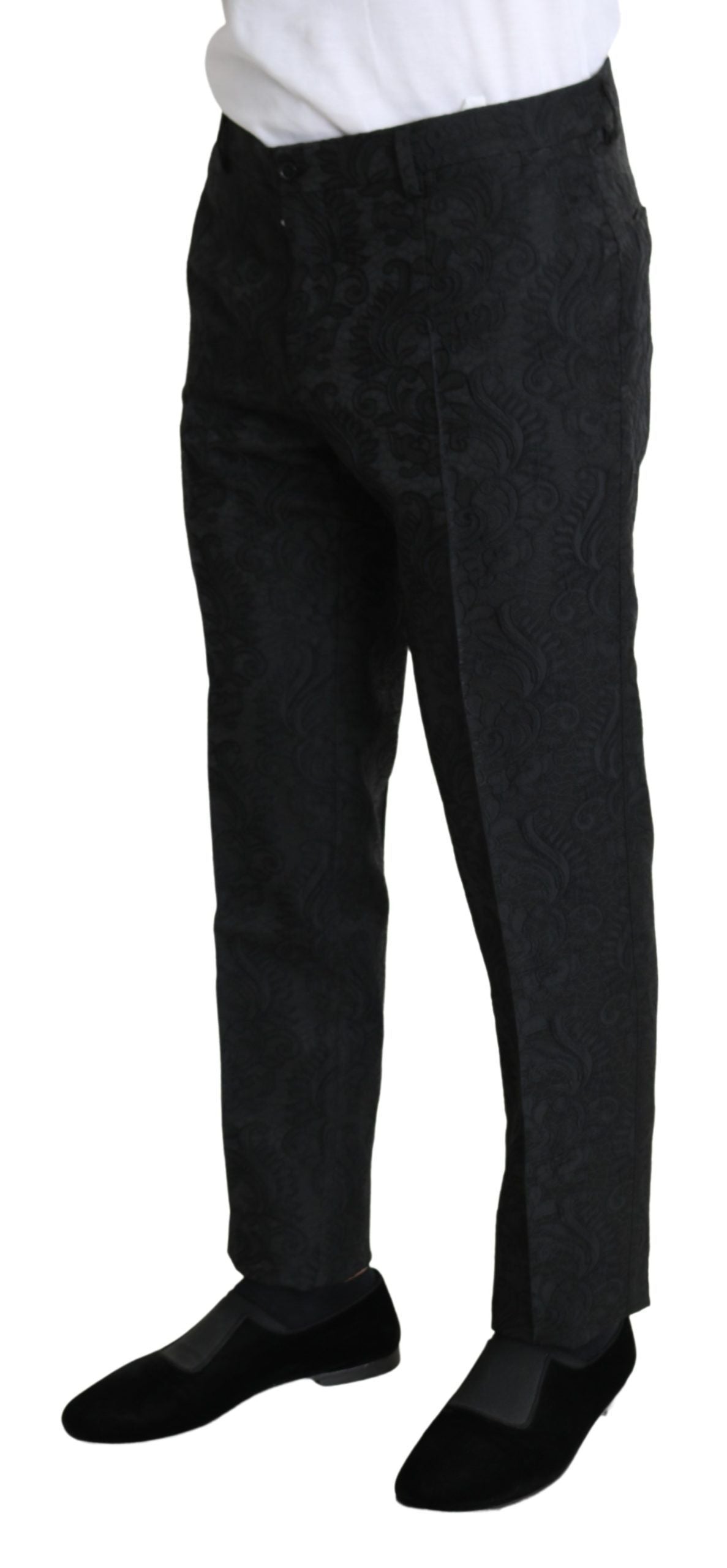 Dolce & Gabbana Elegant Floral Brocade Dress Trousers