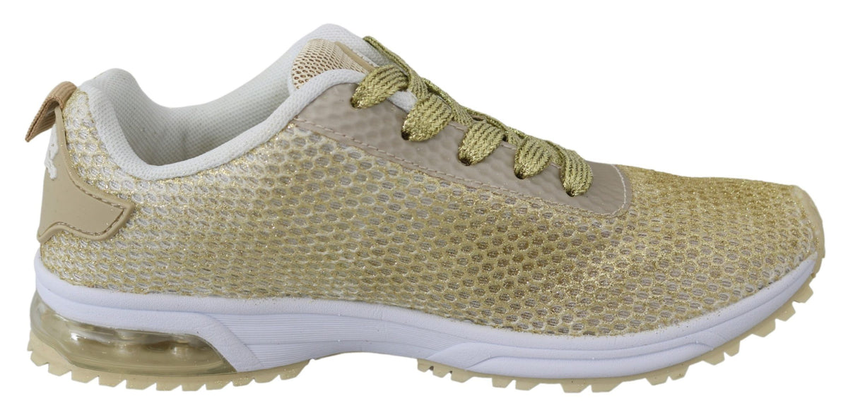 Square Sport Gold Polyester Gretel Sneakers Shoes