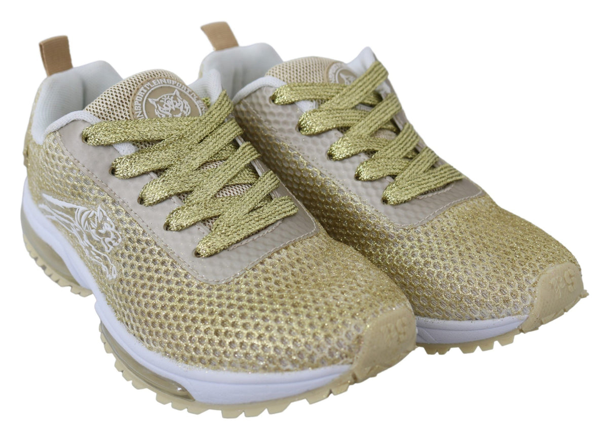 Square Sport Gold Polyester Gretel Sneakers Shoes