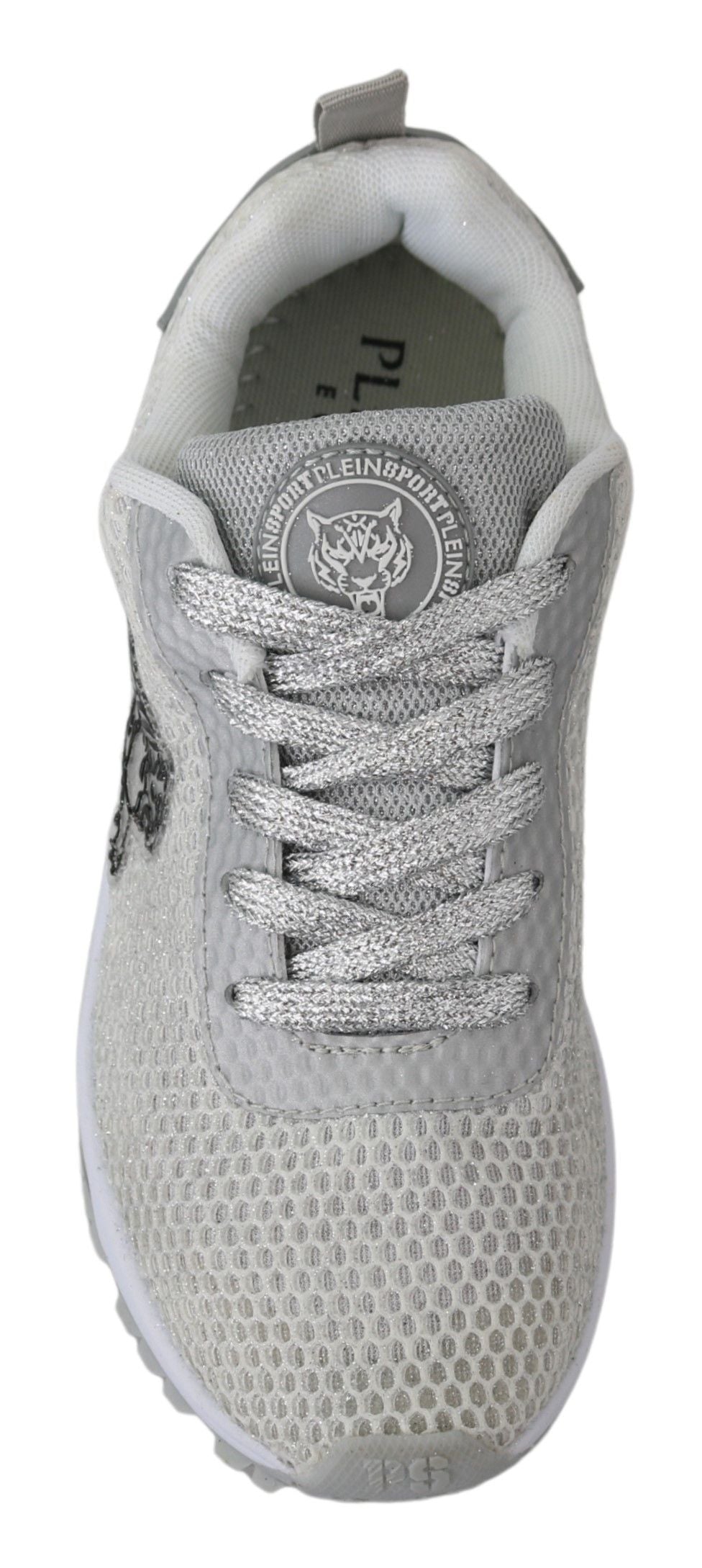 Plein Sport Silver Polyester Gretel Sneakers Shoes