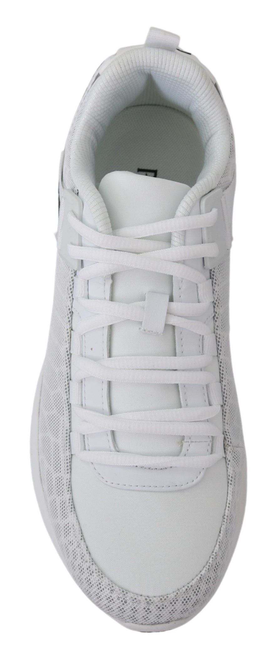 Square Sport White Polyester Adrian Sneakers Shoes