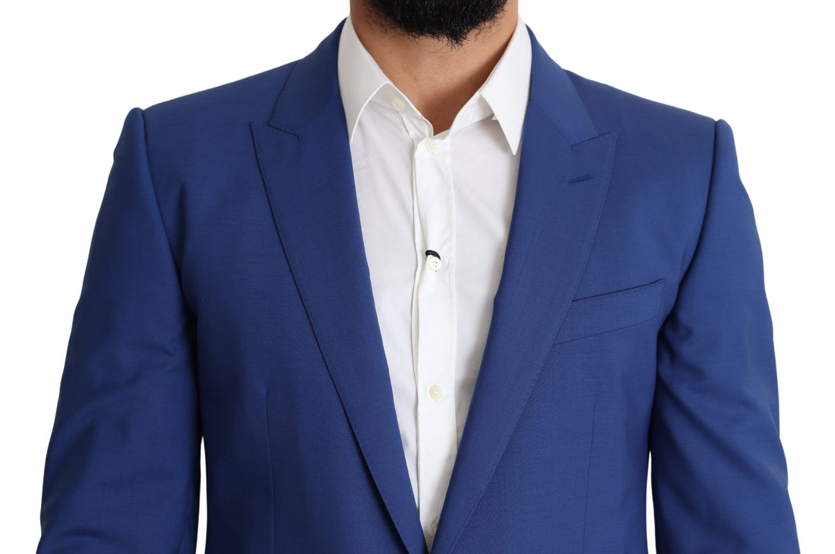 Dolce & Gabbana Exquisite Blue Wool Martini Blazer Jacket