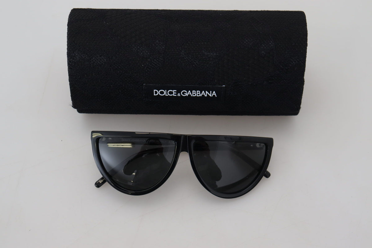 Dolce & Gabbana Chic Semi Circular Black Sunglasses