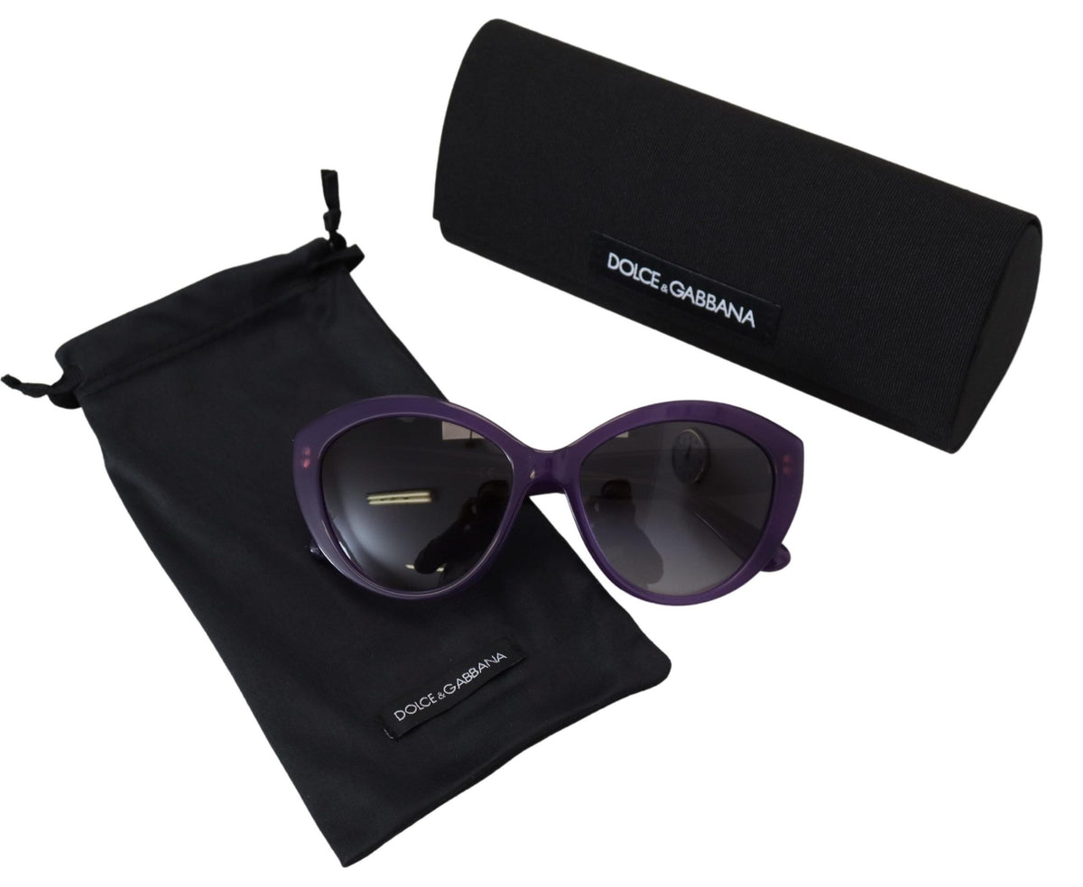 Dolce & Gabbana Chic Purple Cat-Eye Designer Sunglasses