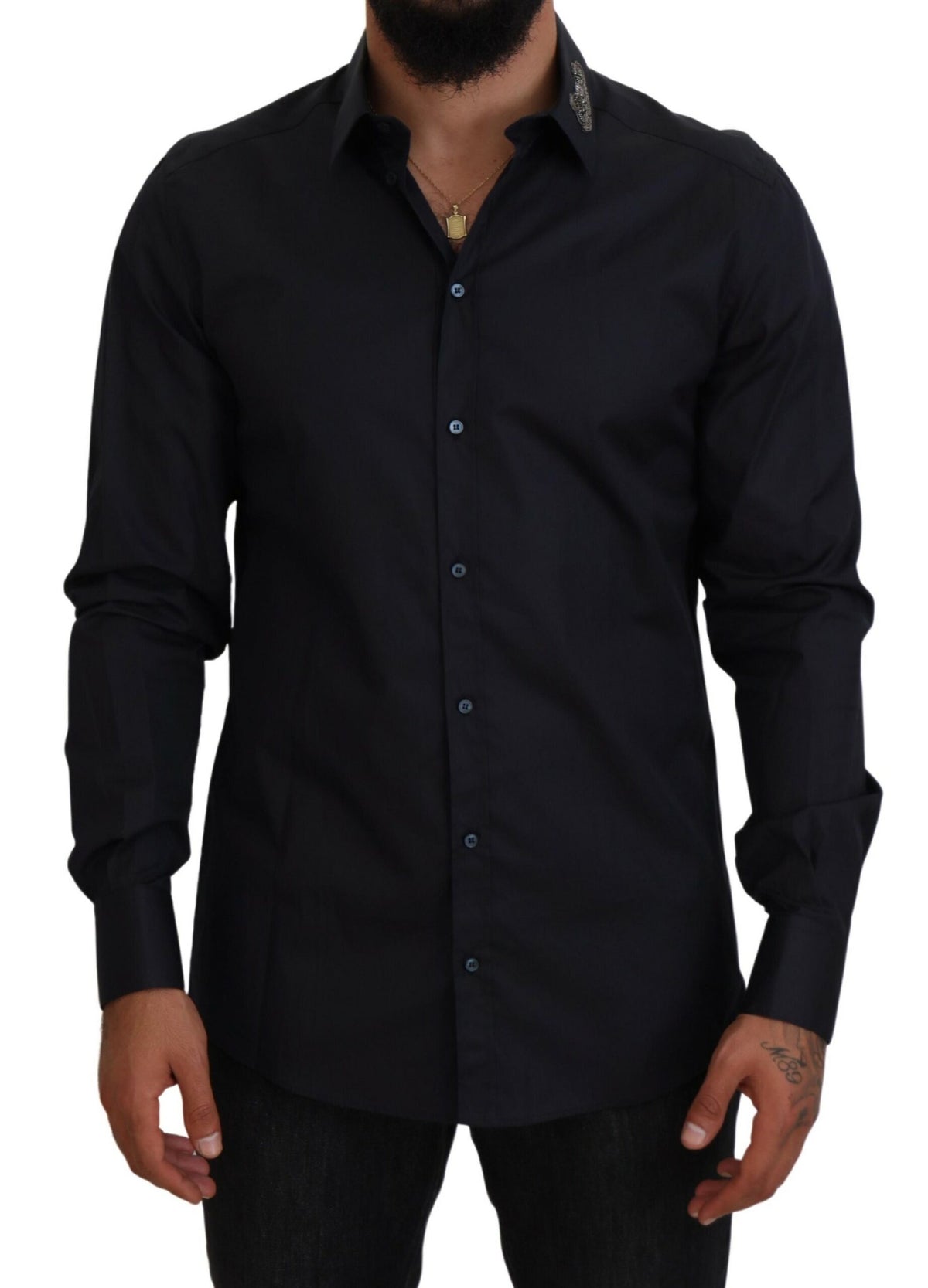 Dolce & Gabbana Elegant Azure Slim Fit Designer Shirt