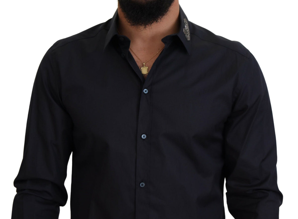 Dolce & Gabbana Elegant Azure Slim Fit Designer Shirt