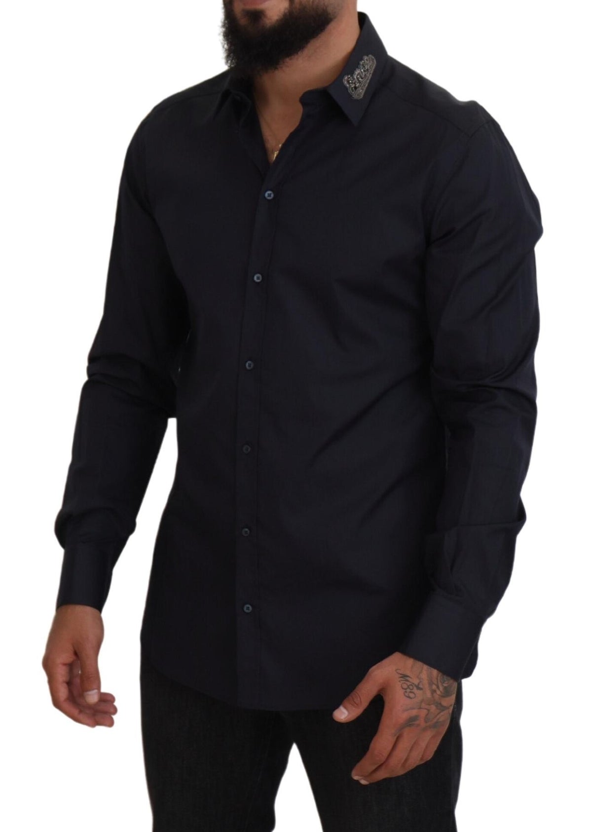 Dolce & Gabbana Elegant Azure Slim Fit Designer Shirt