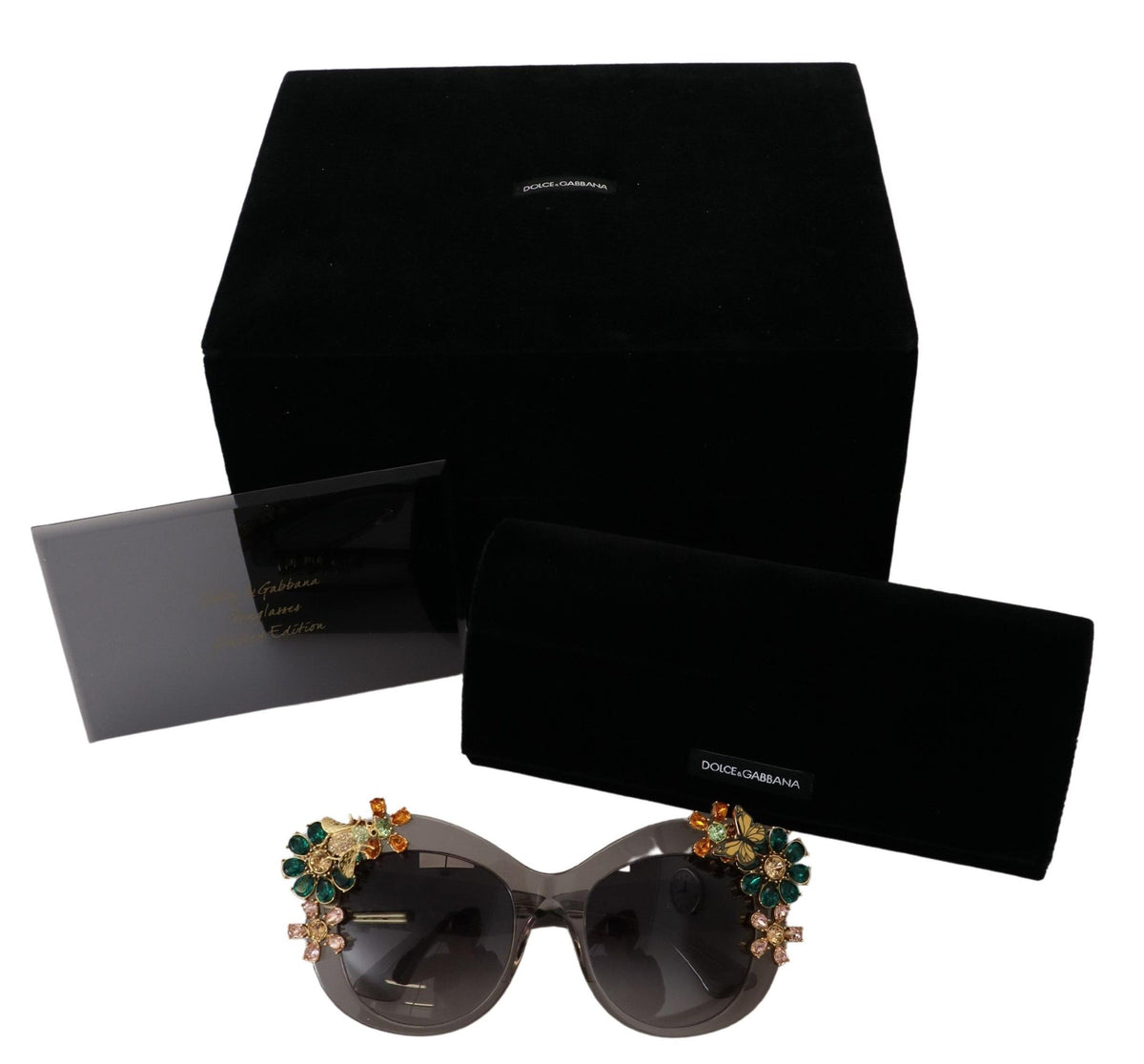 Dolce & Gabbana Crystal-Cat Eye Luxury Sunglasses