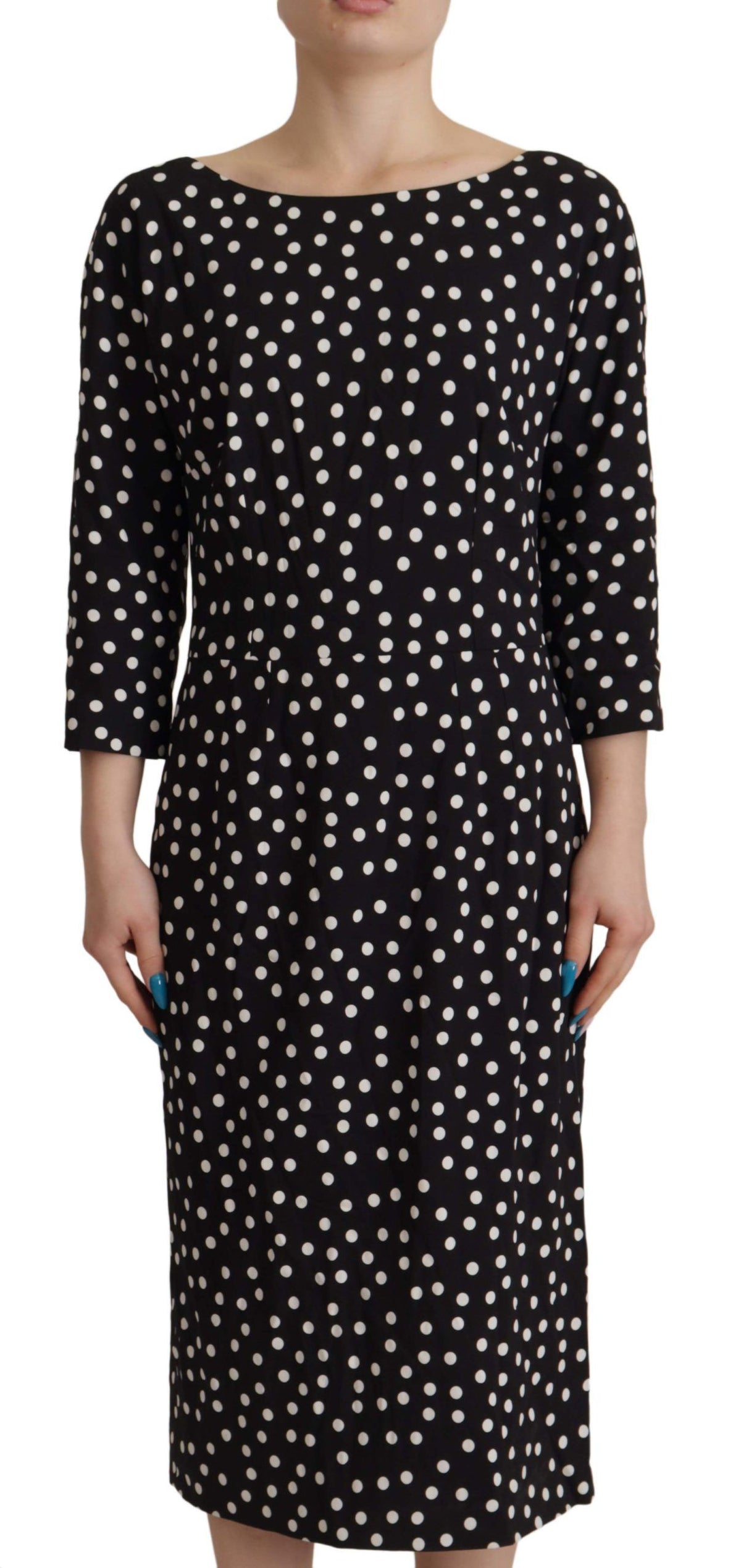 Dolce & Gabbana Polka Dot Sheath Midi Elegance