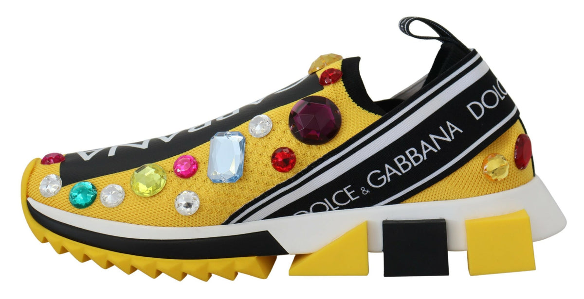 Dolce & Gabbana Exquisite Yellow Techno Fabric Sneakers