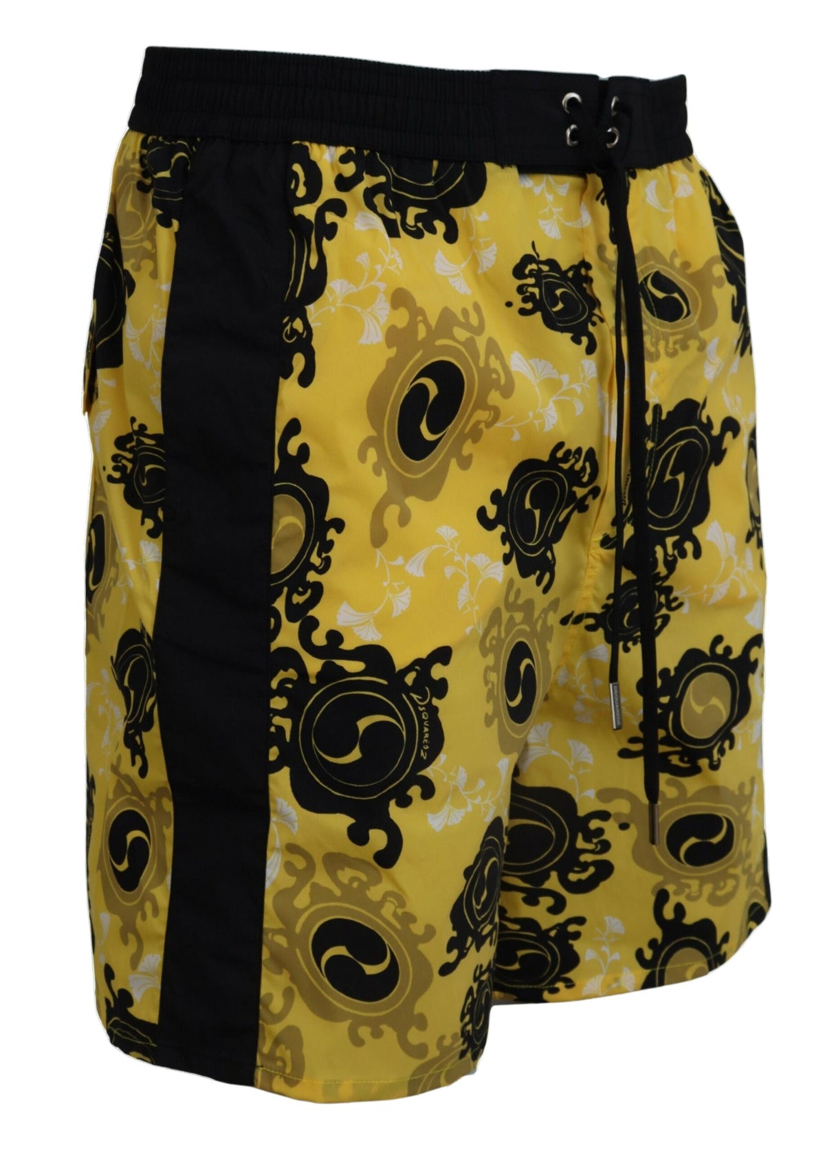 Dsquared² Yellow Block Print Swim Shorts Boxer