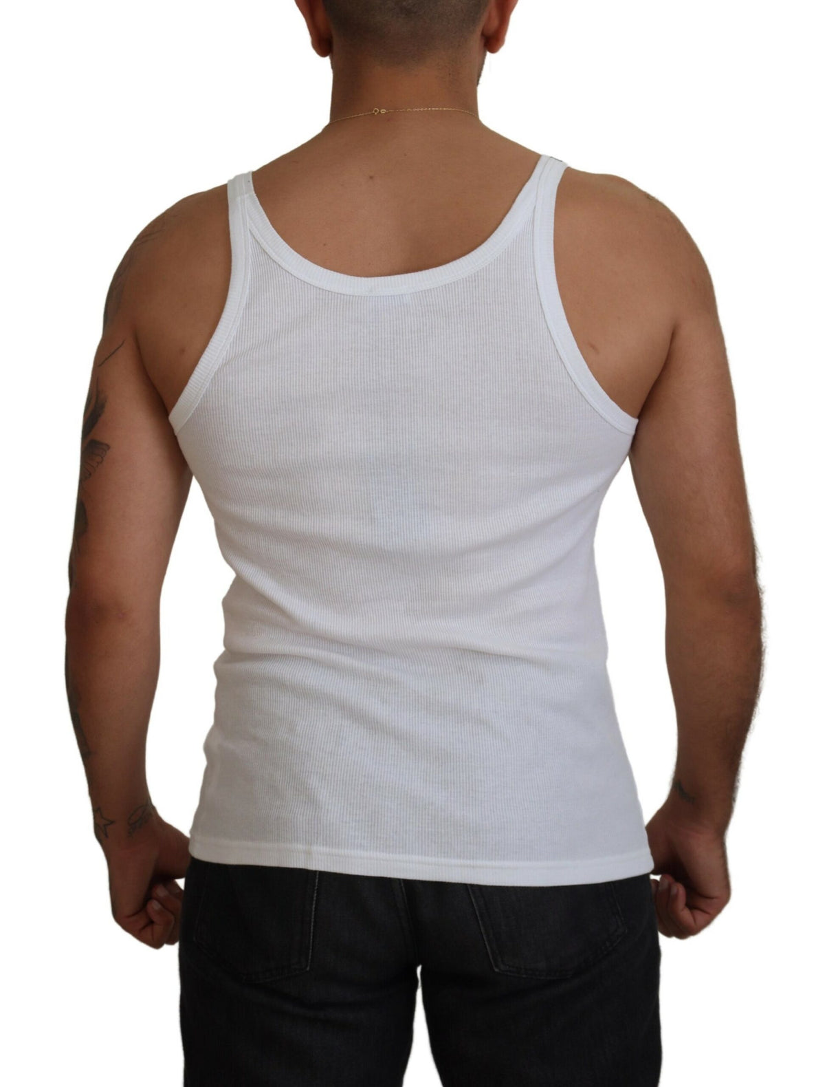 Dolce & Gabbana Elegant White Sleeveless Tank T-Shirt