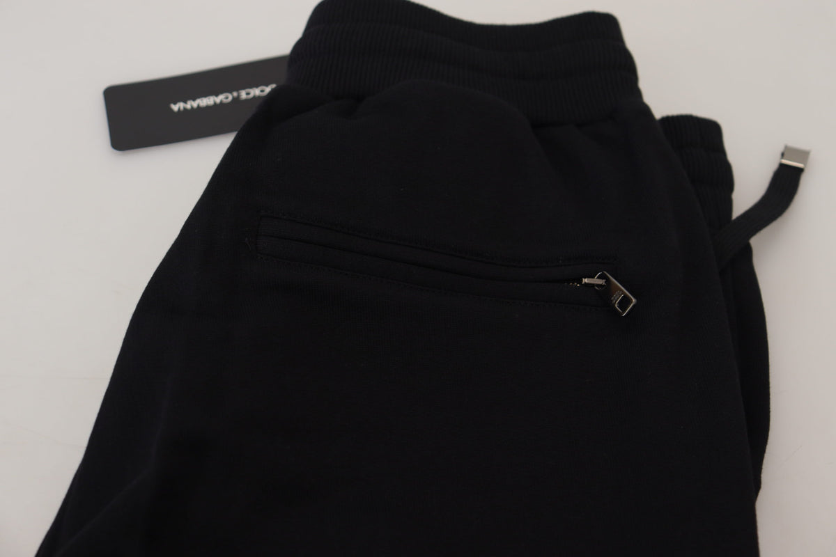 Dolce & Gabbana Elegant Black Cotton Jogger Pants