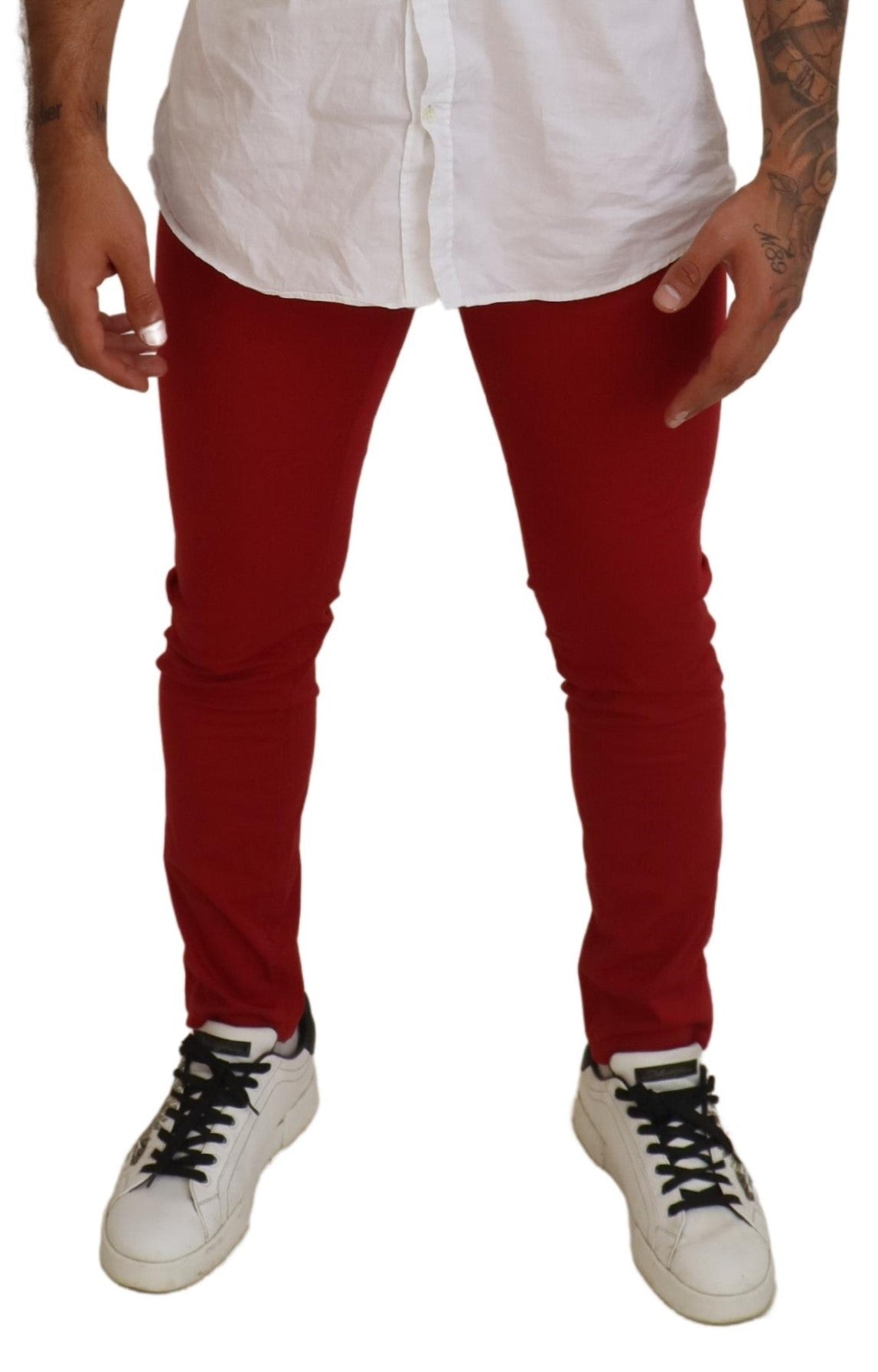 Dolce & Gabbana Elegant Skinny Red Denim Jeans