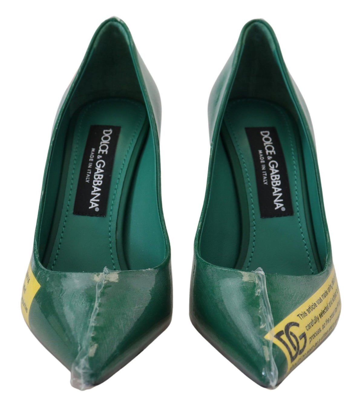 Dolce & Gabbana Emerald Elegance Leather Heels Pumps