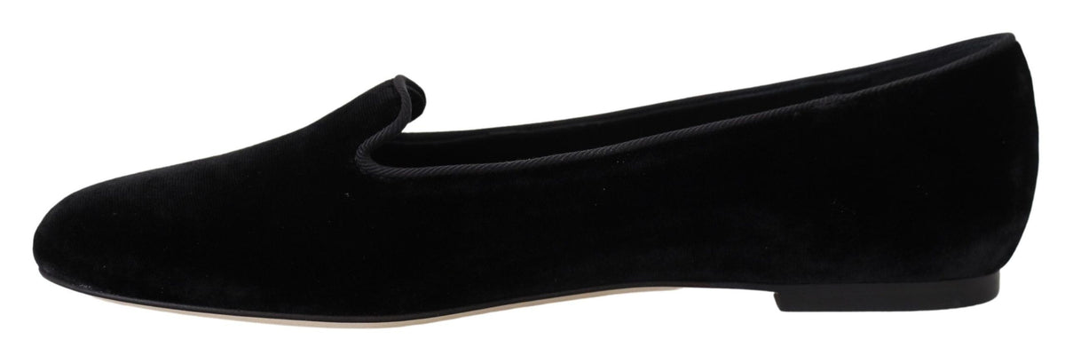 Dolce & Gabbana Elegant Black Silk-Blend Loafers