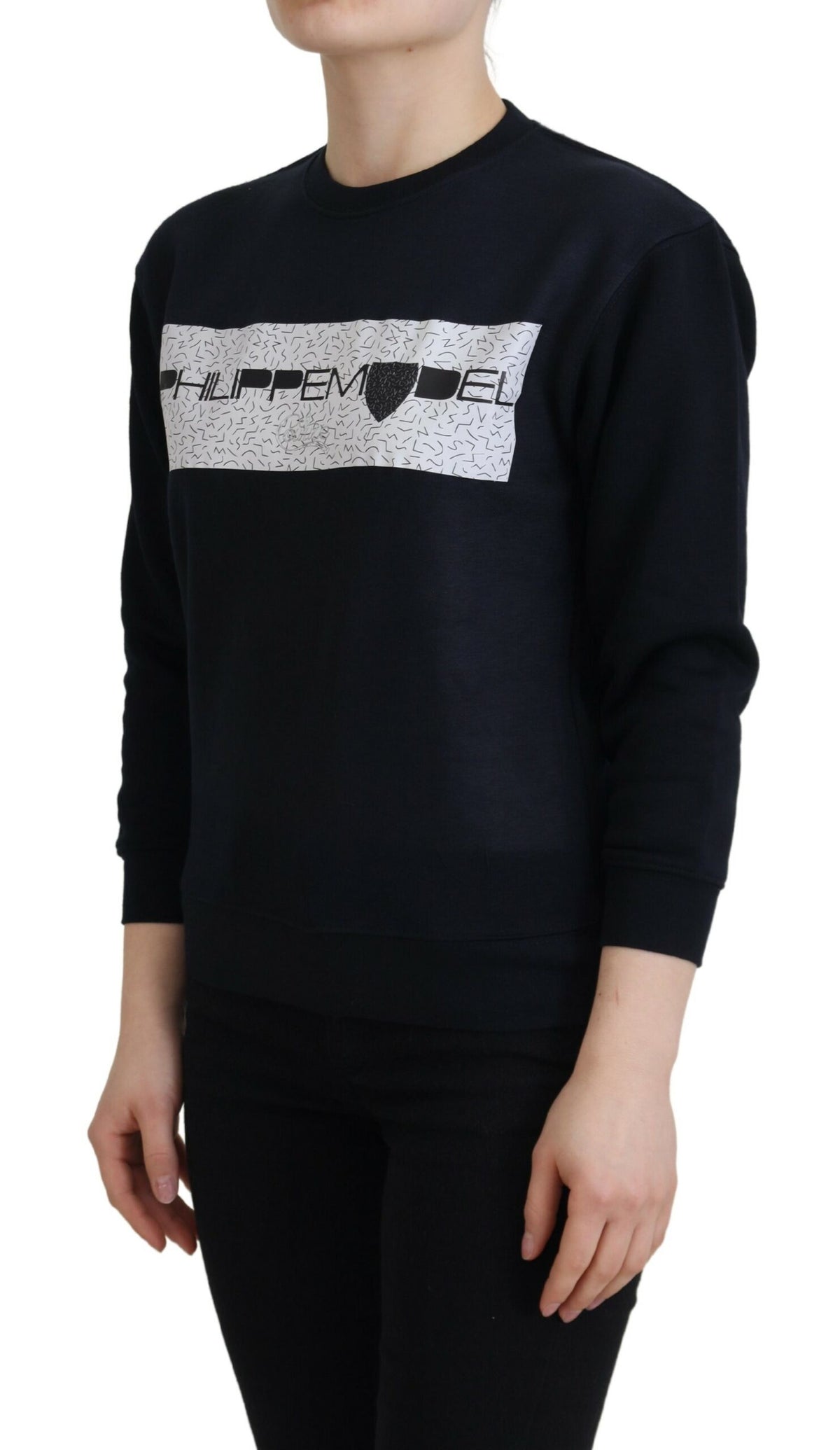 Philippe Model Chic Black Printed Cotton Sweater