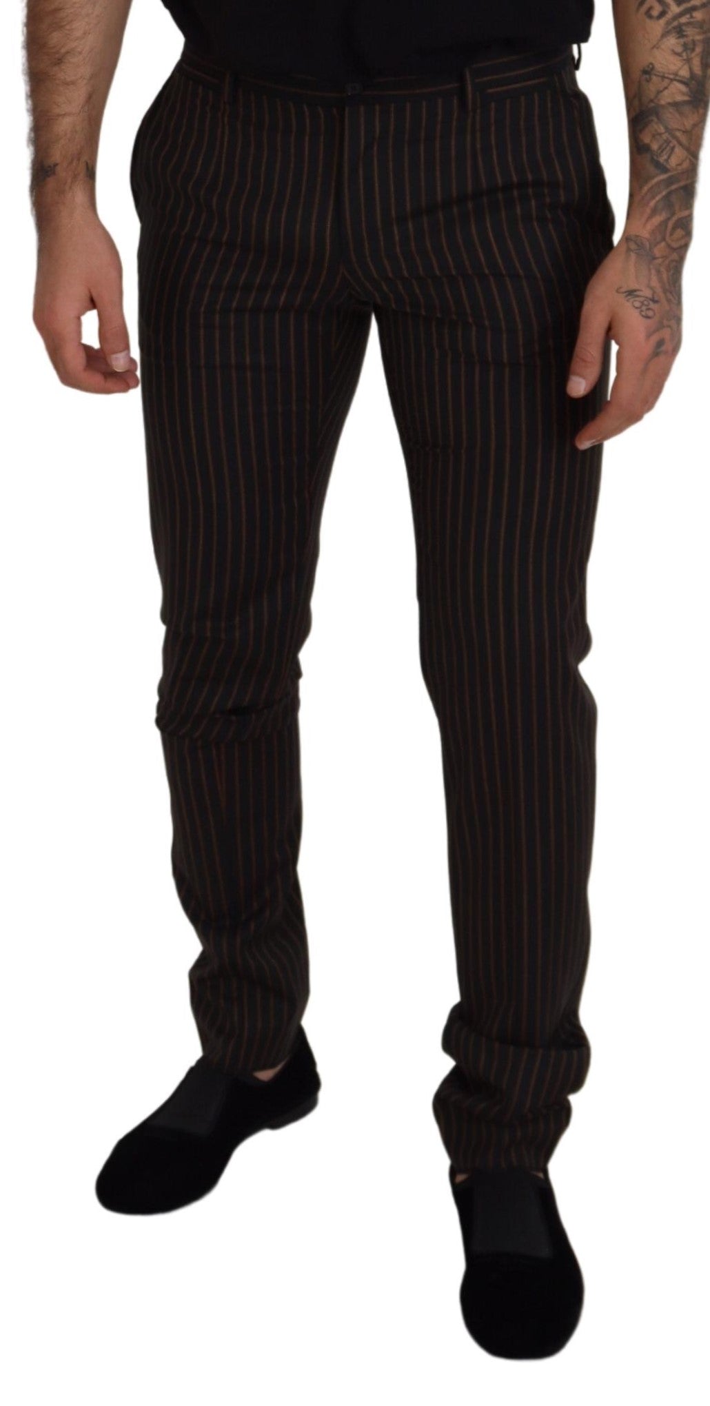 Dolce & Gabbana Elegant Striped Cotton Blend Pants