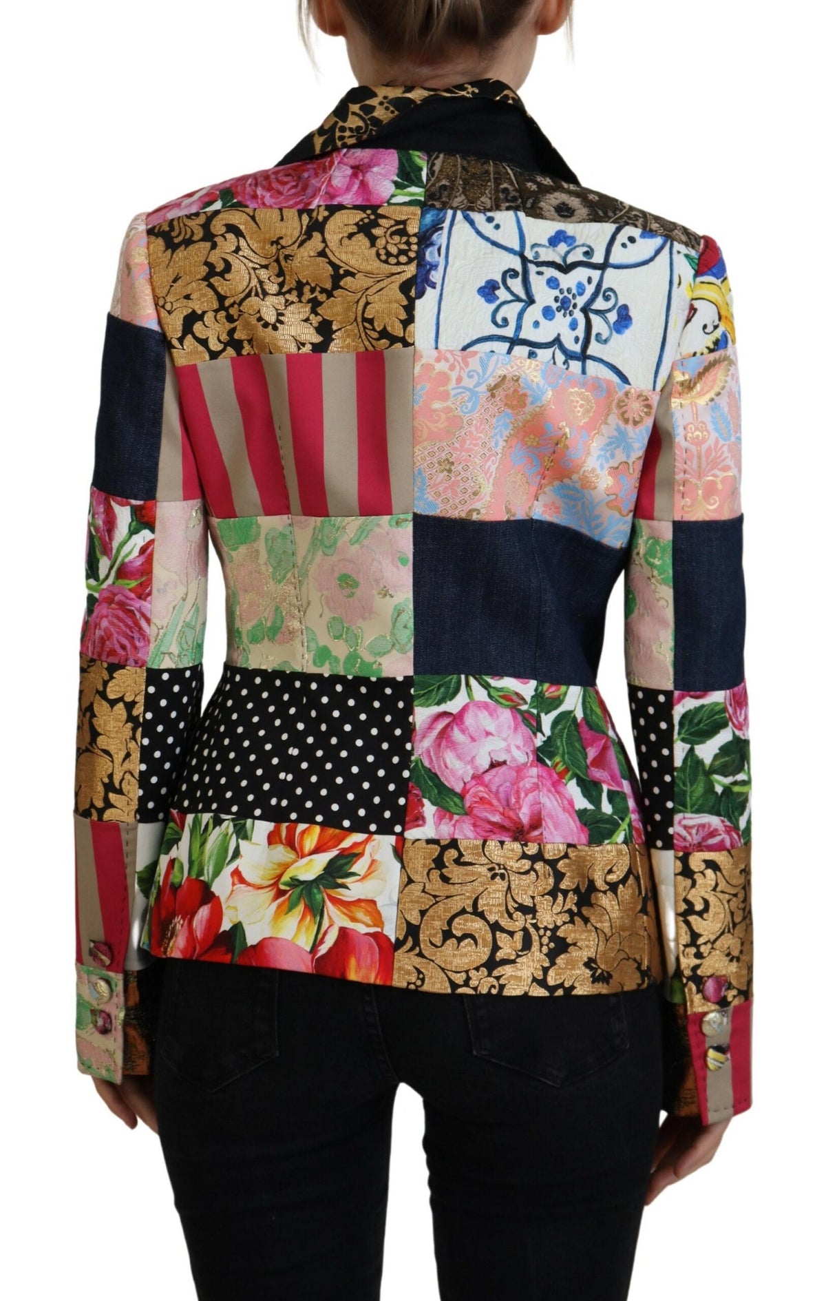 Dolce & Gabbana Elegant Multicolor Patchwork Blazer