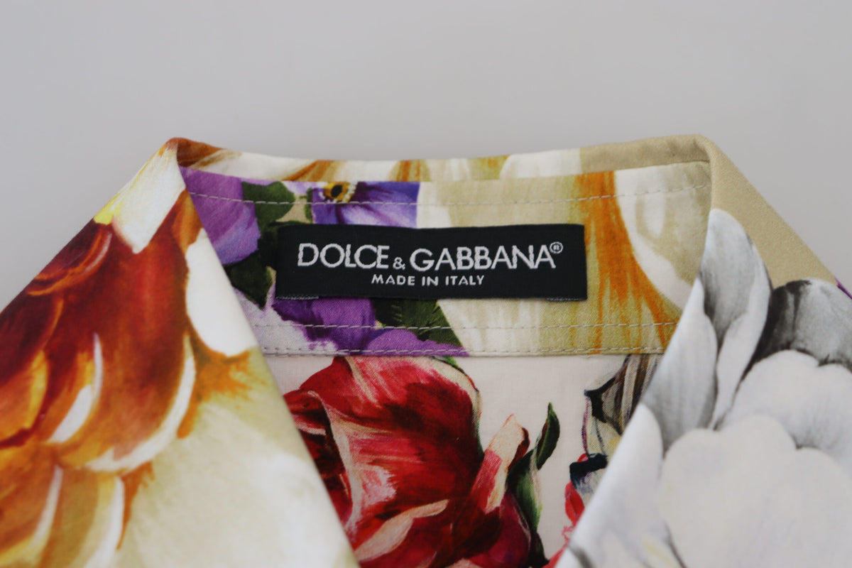 Dolce & Gabbana Elegant Floral Cotton Long Sleeve Top