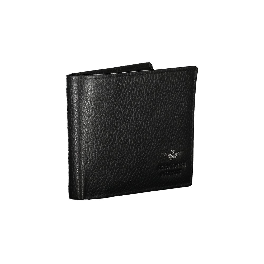 Aeronautica Militare Sleek Dual-Compartment Leather Wallet