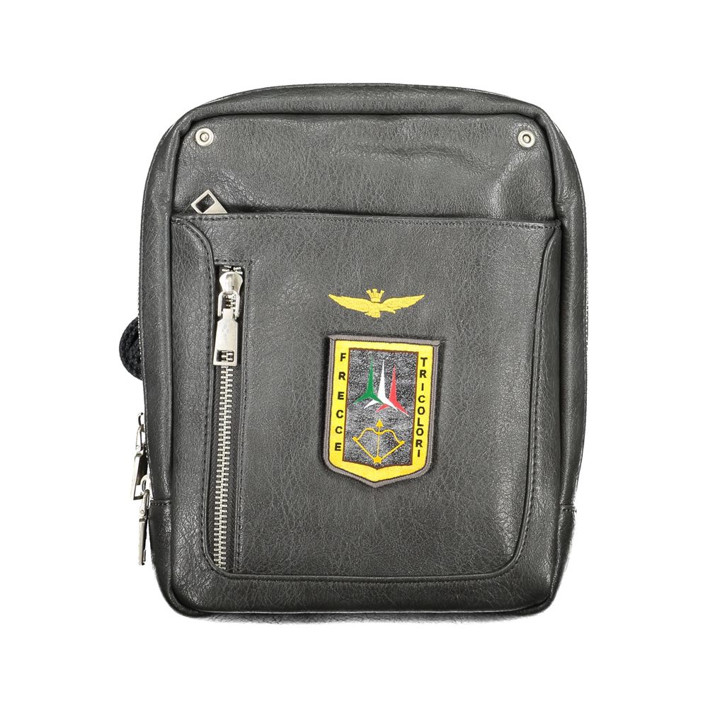 Aeronautica Militare Chic Military-Inspired Gray Shoulder Bag