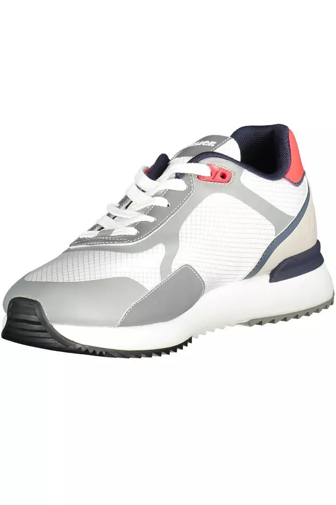 Blauer Elevated White Sports Sneakers with Contrasting Accents