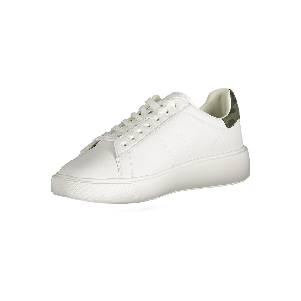 Blauer White Polyester Sneaker