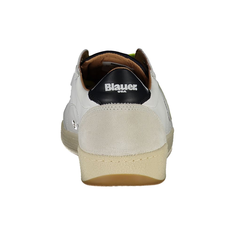 Blauer Sleek White Sneakers with Contrast Accents