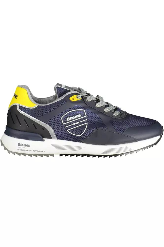 Blauer Sleek Blue Sports Sneakers with Contrasting Accents