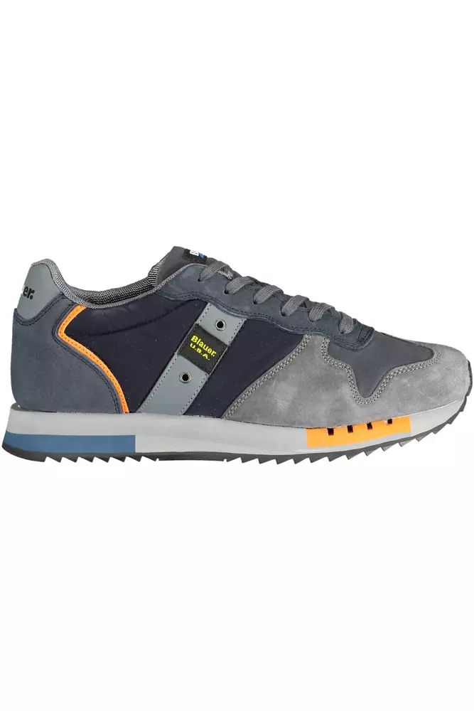 Blauer Electric Blue Fusion Sneakers with Contrasting Accents