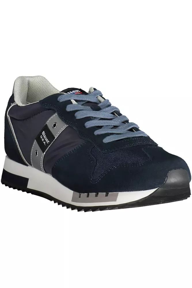 Blauer Sleek Blue Sports Sneakers with Contrasting Details