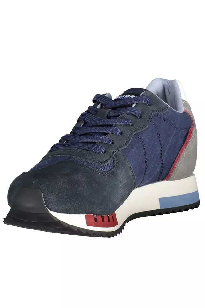 Blauer Chic Blue Sports Sneakers with Contrasting Accents