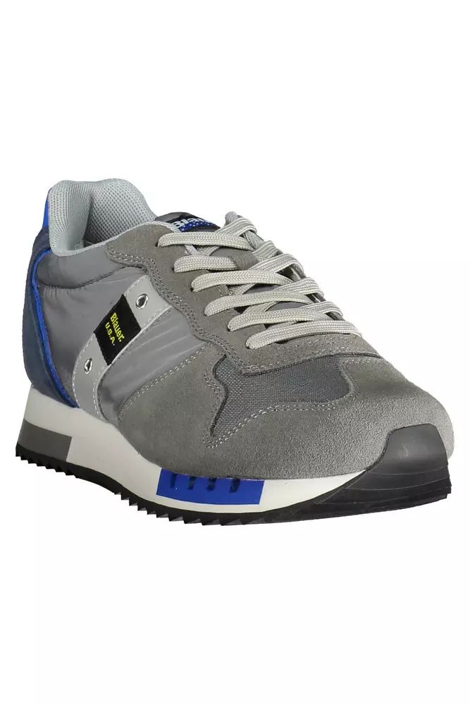 Blauer Elegant Gray Sports Sneakers with Contrasting Accents