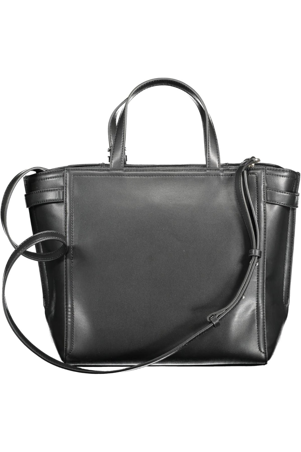 Calvin Klein Elegant Black Two-Handle Recycled Polyester Bag