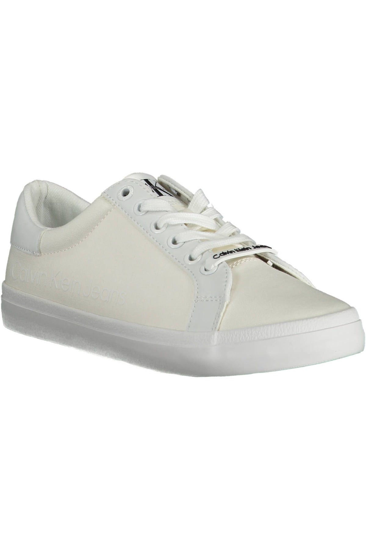 Calvin Klein Eco-Conscious White Sneakers with Logo Detail