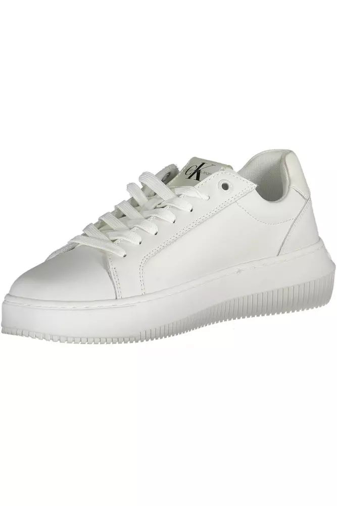 Calvin Klein Elegant White Lace-Up Sport Sneakers