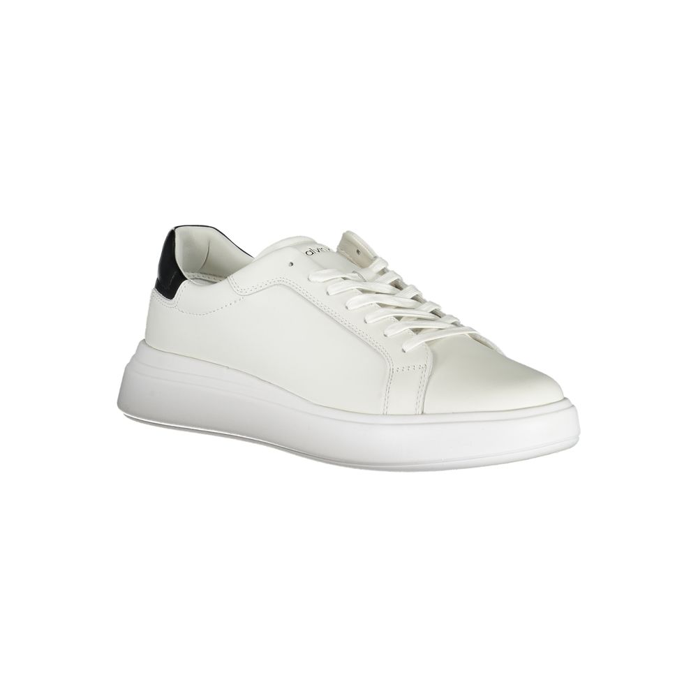 Calvin Klein Sleek White Sneakers with Contrast Accents