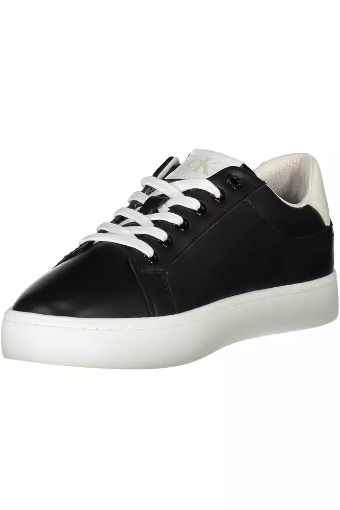 Calvin Klein Sleek Recycled Sports Sneakers in Jet Black