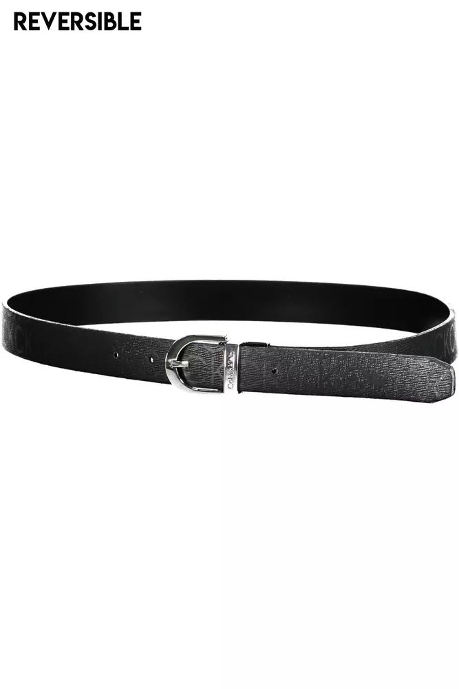 Calvin Klein Elegant Reversible Black Belt with Metal Buckle