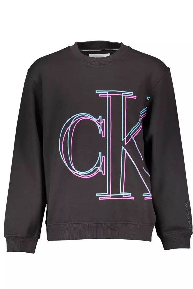 Calvin Klein Sleek Cotton Sweatshirt with Logo Print