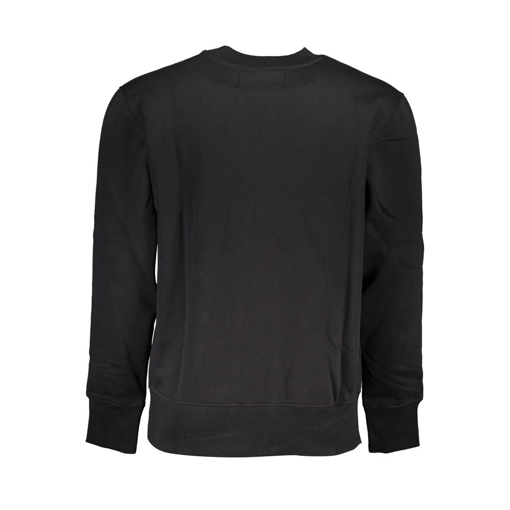 Calvin Klein Sleek Black Crew Neck Fleece Sweatshirt