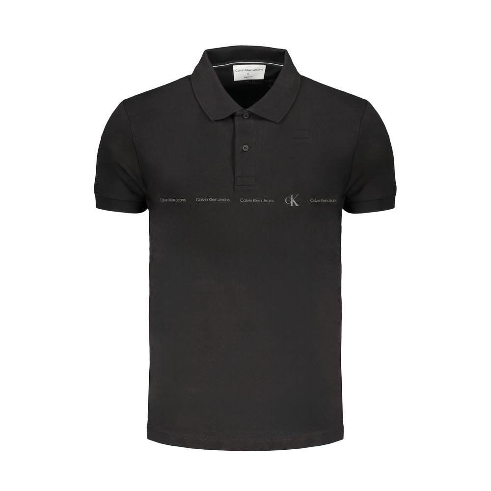 Calvin Klein Black Cotton Polo Shirt