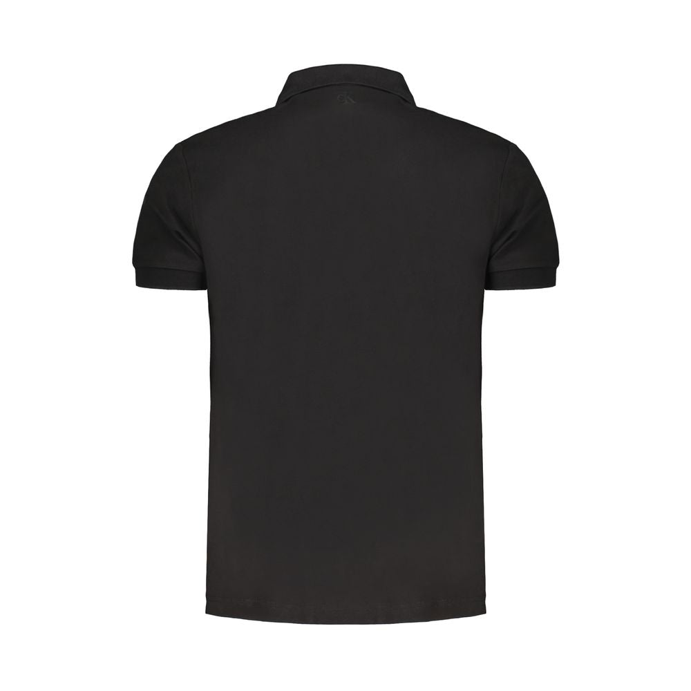 Calvin Klein Black Cotton Polo Shirt