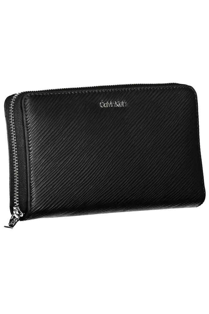 Calvin Klein Chic RFID-Safe Black Wallet with Zip Closure