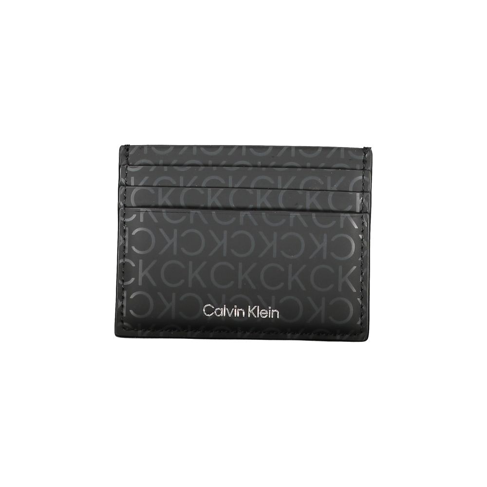 Calvin Klein Sleek Black Card Holder with Contrast Detailing