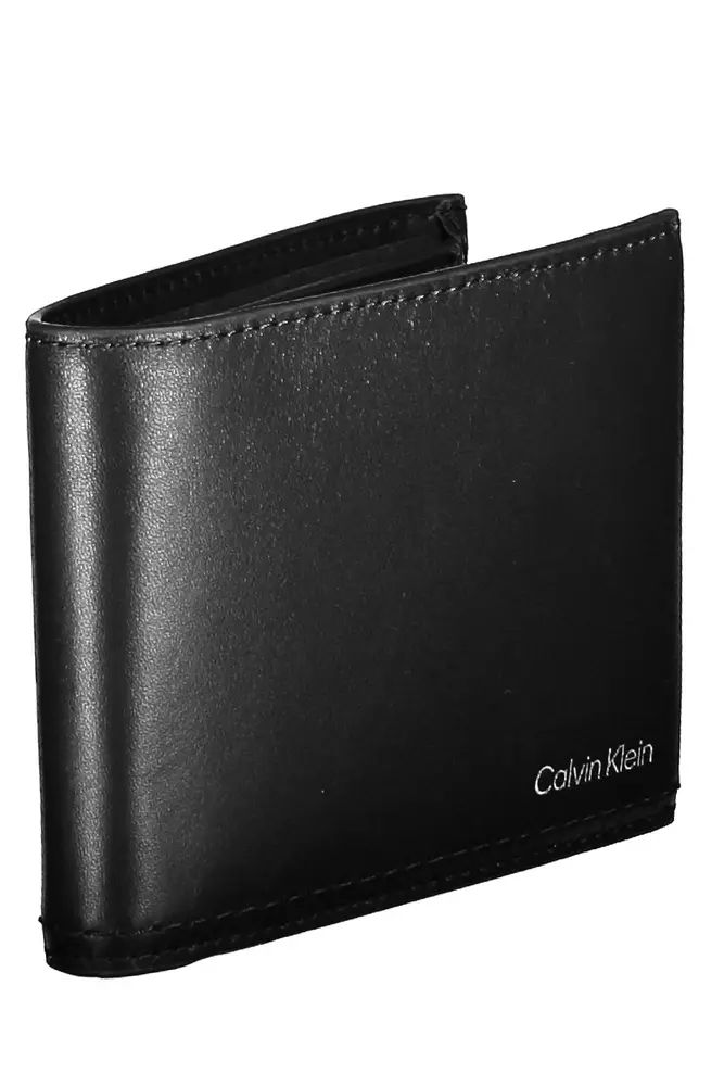 Calvin Klein Sleek Black Leather Wallet with RFID Blocker