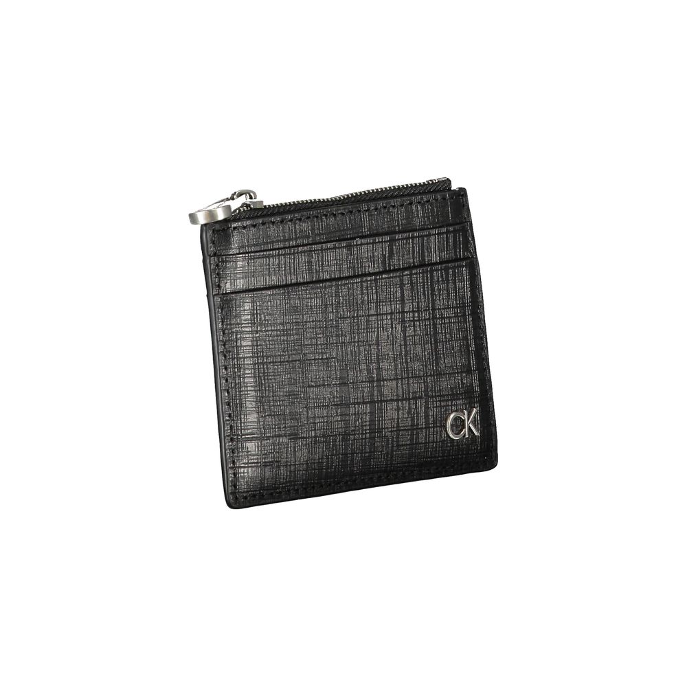 Calvin Klein Sleek Leather Card Holder with Zip Closure