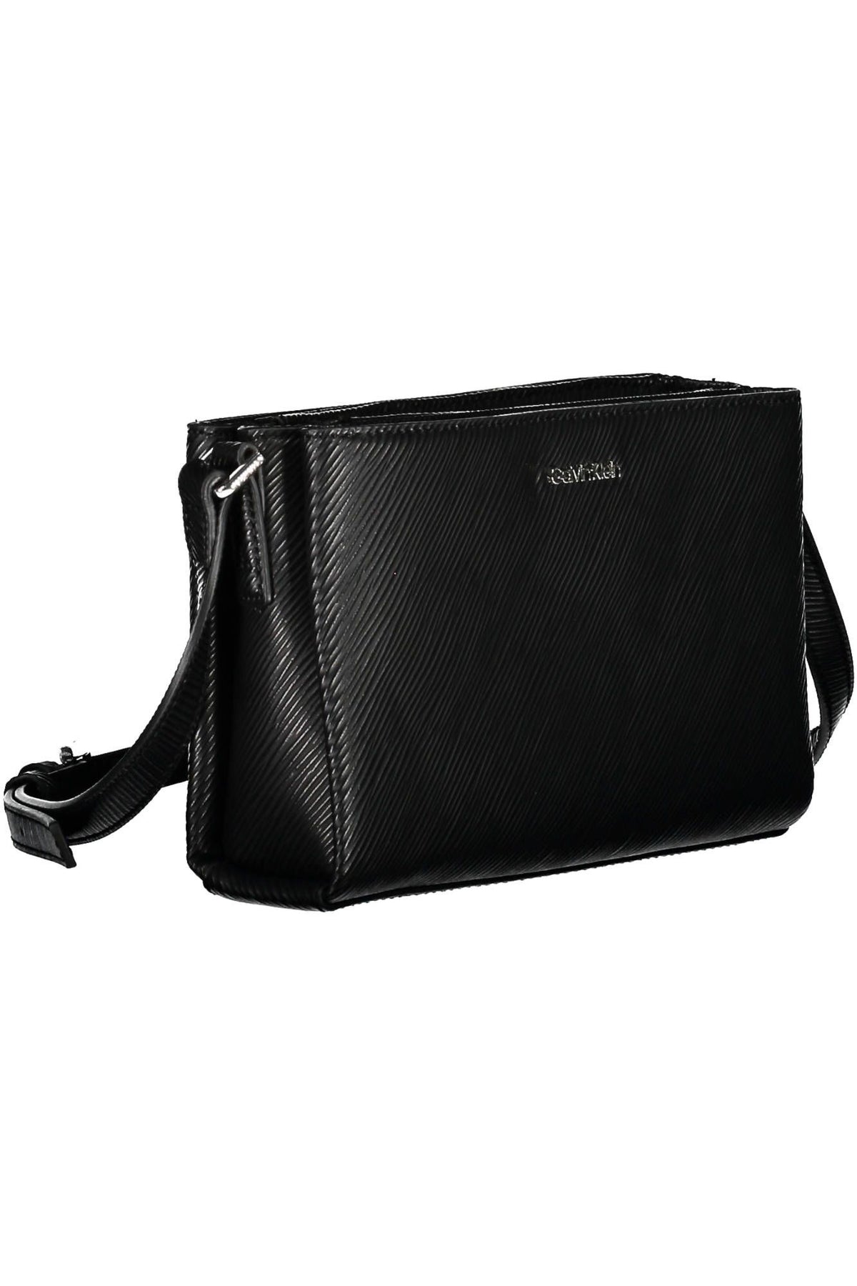 Calvin Klein Eco-Chic Black Shoulder Bag with Contrasting Details