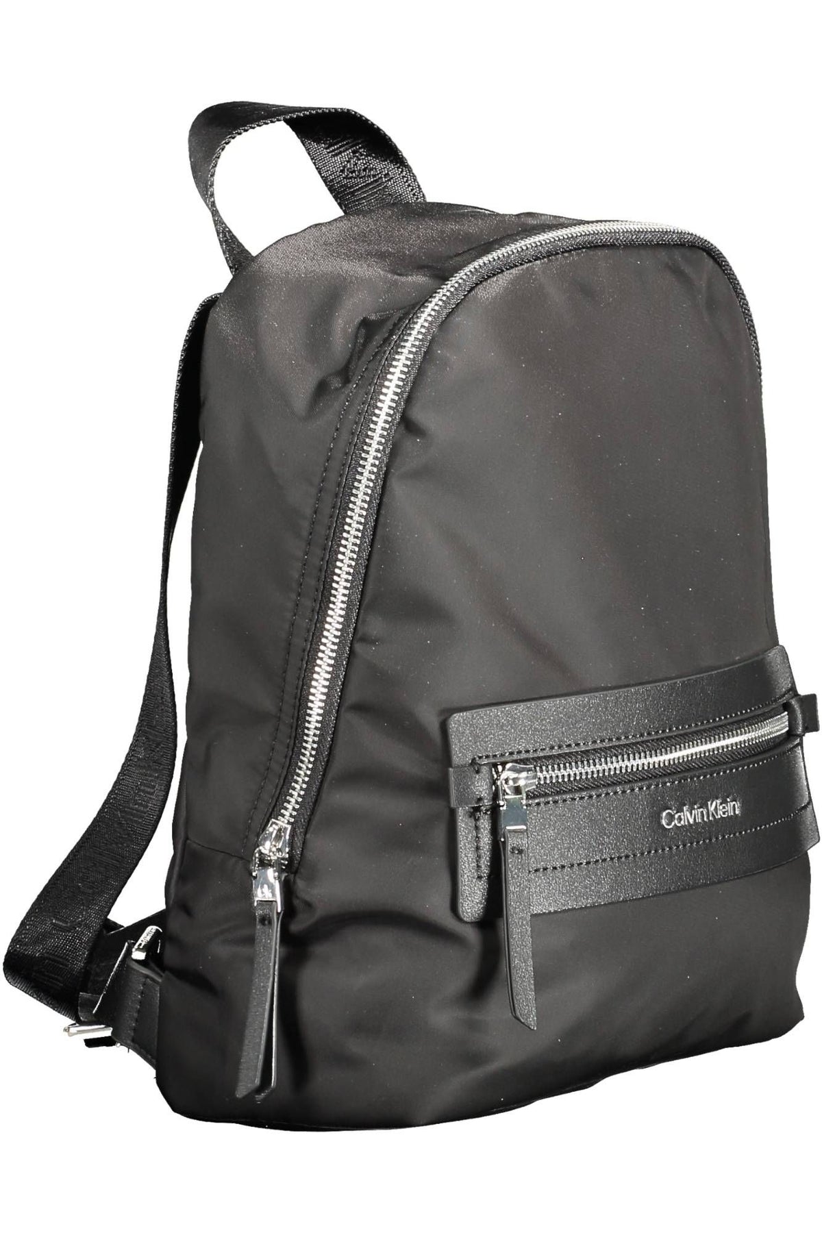 Calvin Klein Eco-Chic Black Backpack with Contrasting Details